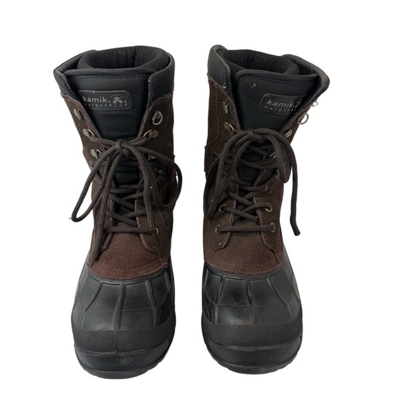 Kamik Mens Size 9 Brown Suede Lace-up Insulated Waterproof Boots - Picture 2 of 11